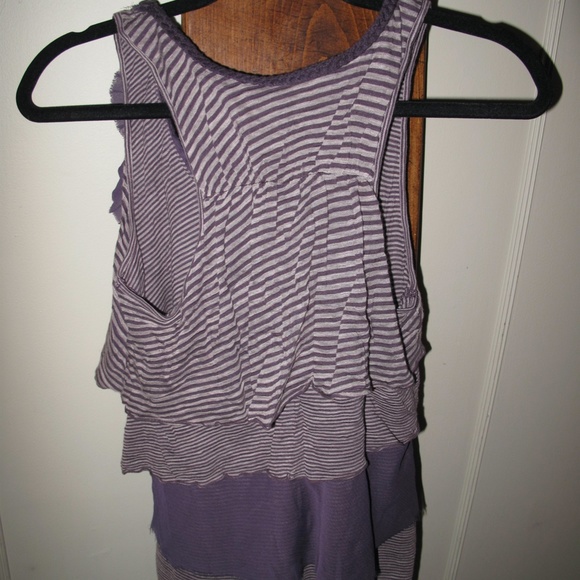 DELETTA ANTHROPOLOGIE Plum Purple Tiered Tank M - Picture 13 of 15